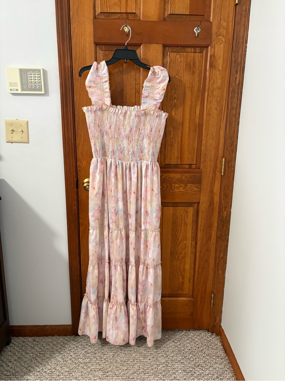 MELLODAY Pink Multi-Color Floral Maxi Dress